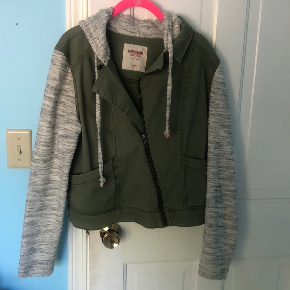 Olive Green Hooded Jacket